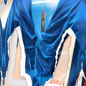 Fashion Nova Teal Bodysuit